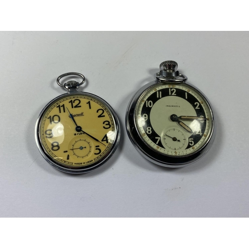 652 - TWO VINTAGE INGERSOLL POCKET WATCHES