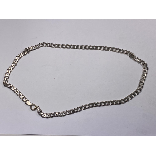 669 - A MARKED SILVER NECKLACE LENGTH 20 INCHES