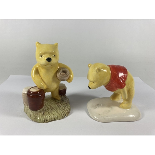 721 - TWO ROYAL DOULTON POOH BEAR FIGURES