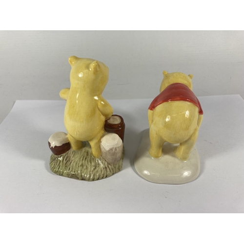 721 - TWO ROYAL DOULTON POOH BEAR FIGURES