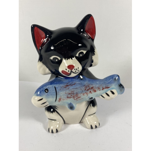 745 - A LORNA BAILEY HANDPAINTED AND SIGNED PIKEY CAT