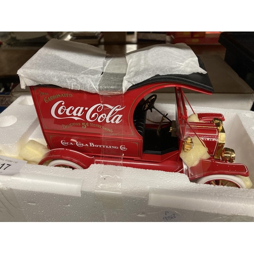 817 - A 1:16 SCALE MODEL OF A VINTAGE COCOA COLA VAN