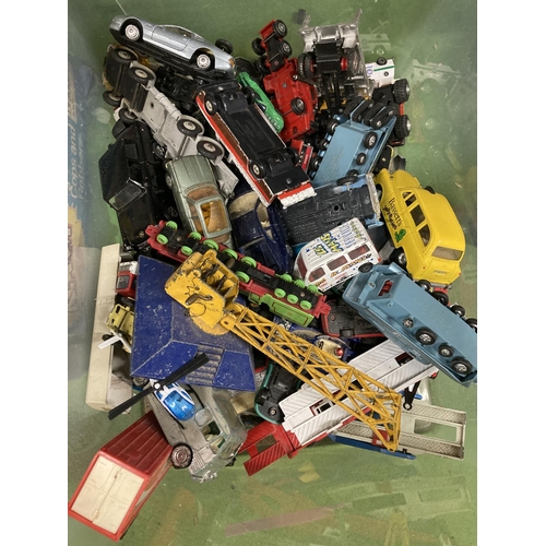 825 - A LARGE QUANTITY OF DIECAST PLAYWORN VEHICLES