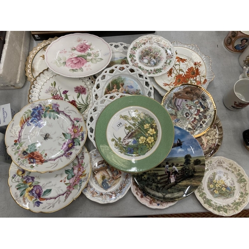 943 - A LARGE QUANTITY PF PLATES TO INCLUDE BRAMBLY HEDGE, RIBBON STYLE, ROYAL ALBERT, ETC