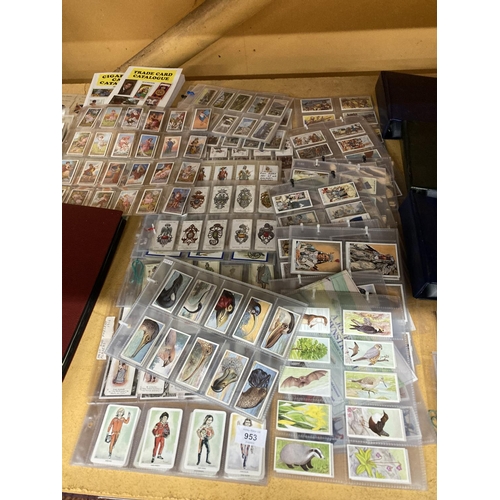 953 - A VERY LARGE COLLECTION OF VINTAGE CIGARETTE CARDS RANGING FROM THE EARLY 1900'S TO INCLUDE A CARD C... 