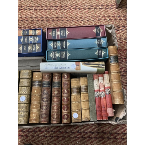 957 - A QUANTITY OF VINTAGE BOOKS TO INCLUDE BROWNING'S POETICAL WORKS, THE WORKS OF ALFRED TENNYSON, ANTH... 