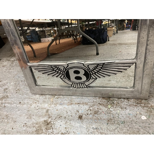 960 - A CHROME BENTLEY MIRROR 50CM 62CM