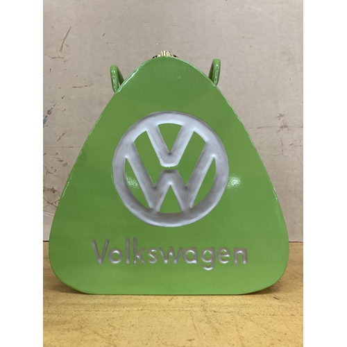 974 - A LIGHT GREEN VOLKSWAGON PETROL CAN