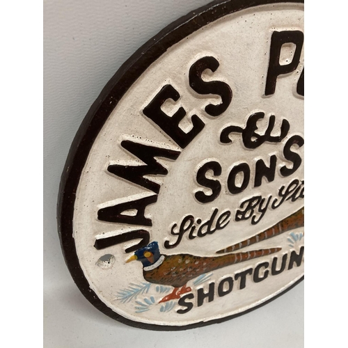 978 - A CAST JAMES PURDEY AND SONS SHOTGUNS SIGN