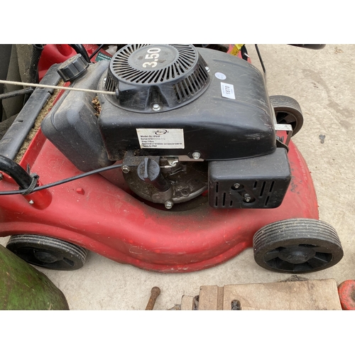 1870 - A POWER DEVIL PETROL ENGINE LAWN MOWER WITH GRASS BOX