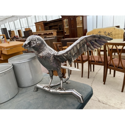 1897 - A STAINLESS STEEL EAGLE WITH WINGS SPANNED OUT