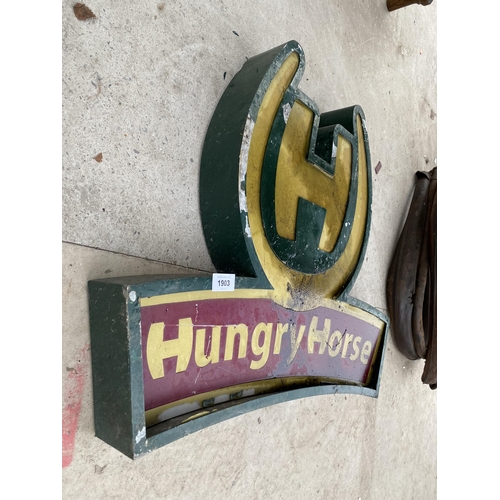 1903 - A HUNGRY HORSE ILLUMINATED SIGN