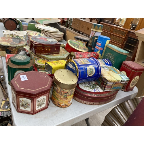 1907 - A LARGE ASSORTMENT OF VINTAGE TINS