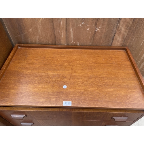 2759 - A RETRO TEAK WRIGHTON CHEST OF FOUR DRAWERS, 30