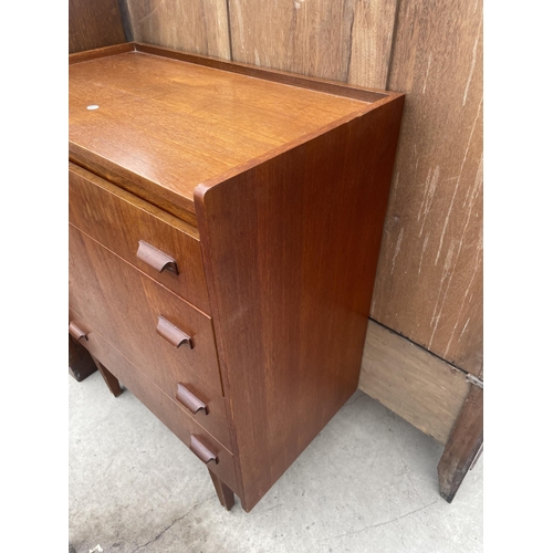 2759 - A RETRO TEAK WRIGHTON CHEST OF FOUR DRAWERS, 30