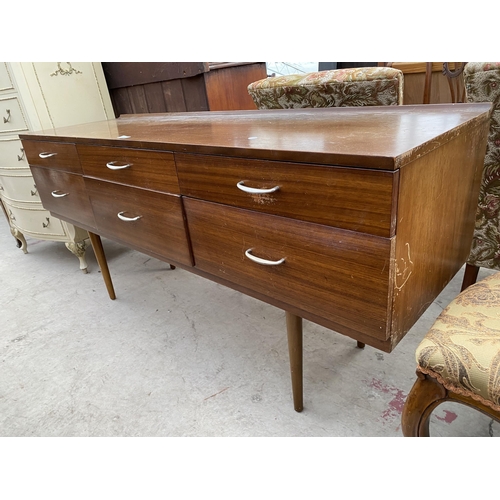 2786 - A RETRO STAG DRESSING CHEST OF SIX DRAWERS, 60