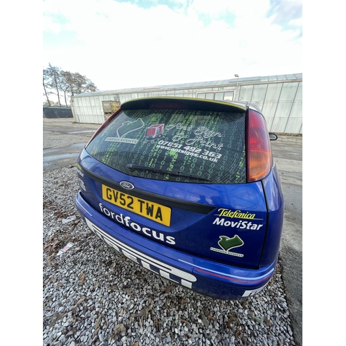 1550 - A 2002 52 REG FORD FOCUS MP3, 1.8 LITRE, REGISTRATION GC52 TWA 172388 MILES AT TIME OF CATALOGING (N... 