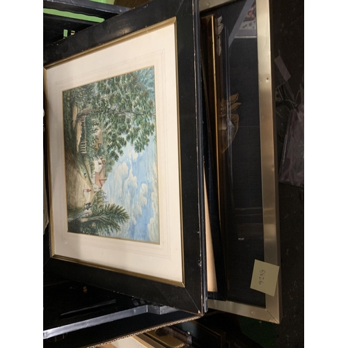 1179 - A QUANTITY OF LARGE FRAMED PRINTS