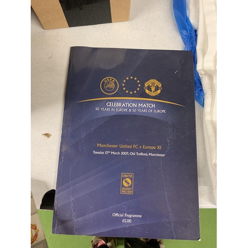 1208 - THREE MANCHESTER UNITED PROGRMMES - V READING, V CELTIC AND 2007 V EUROPE XI