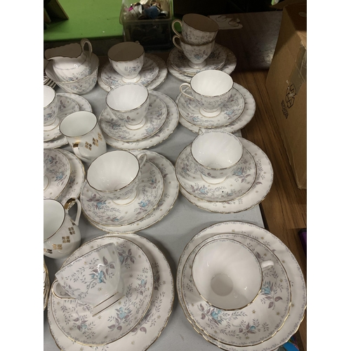 852 - A LARGE QUANTITY OF TEA WARE TO INCLUDE TUSCAN TRIOS, SUGAR AND MILK, ROYAL STANDARD AND WINDSOR