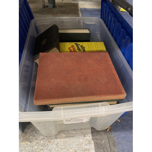 897 - TWO BOXES OF ASSORTED HARDBACK BOOKS