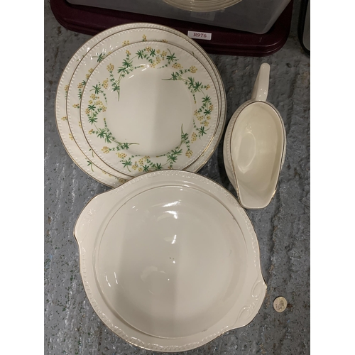 759 - TWO BOXES OF CERAMICS TO INCLUDE CROWN CLARENCE PART DINNER SERVICE