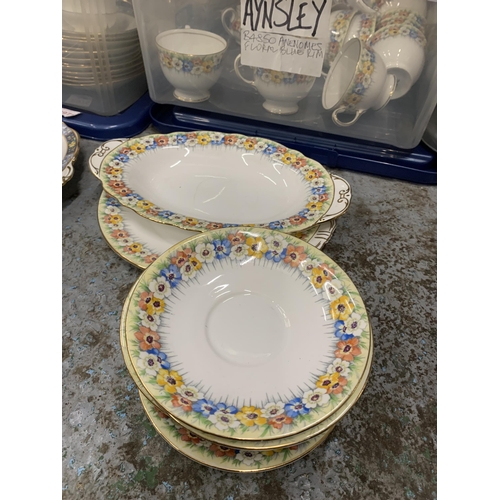 761 - TWO AYNSLEY FLORAL PART TEA SERVICES