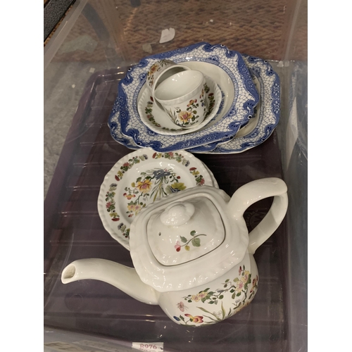 763 - TWO BOXES OF ASSORTED ADAMS CHINA DINNER WARE