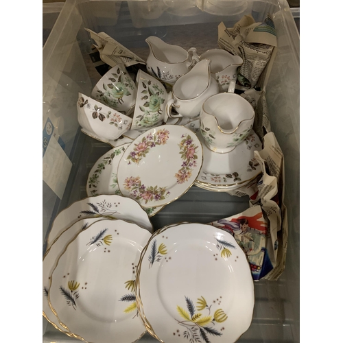 774 - TWO BOXES OF ASSORTED COLCLOUGH PART DINNER SETS