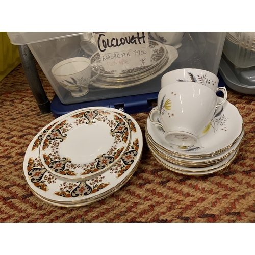 774 - TWO BOXES OF ASSORTED COLCLOUGH PART DINNER SETS