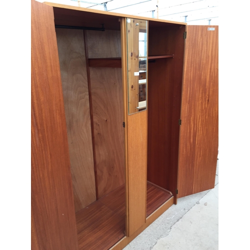 2867 - A RETRO 'SYMBOL FURNITURE' MIRROR-DOOR WARDROBE AND DRESSING TABLE