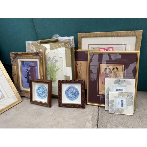 2079 - AN ASSORTMENT OF FRAMED PICTURES AND PRINTS