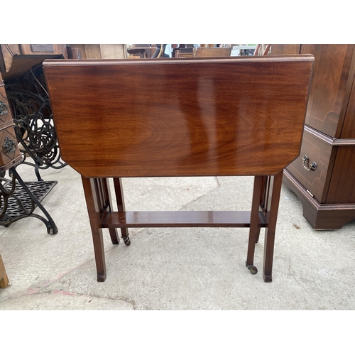 2874 - AN EDWARDIAN MAHOGANY SUTHERLAND TABLE