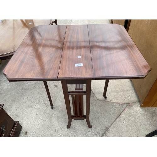 2874 - AN EDWARDIAN MAHOGANY SUTHERLAND TABLE