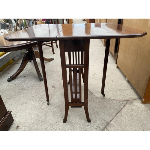 2874 - AN EDWARDIAN MAHOGANY SUTHERLAND TABLE