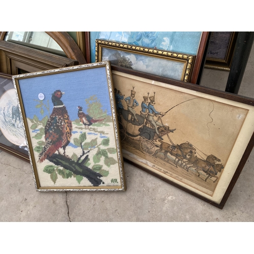 2131 - AN ASSORTMENT OF FRAMED PRINTS AND PICTURES