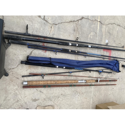 2151 - AN ASSORTMENT OF FISHING RODS