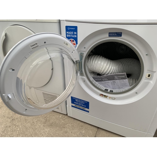 2317 - A WHITE INDESIT 7KG TUMBLE DRYER BELIEVED IN WORKING ORDER BUT NO WARRANTY