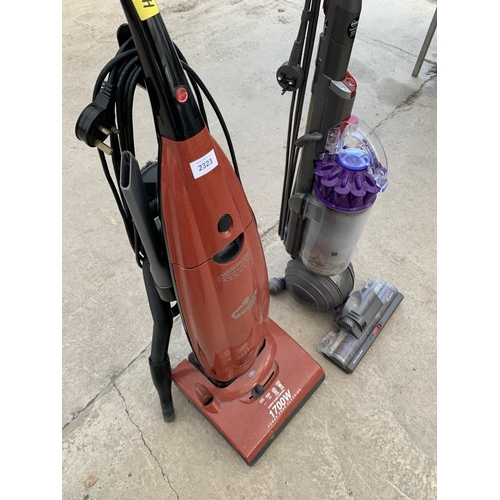 2323 - A DYSON DC40 VACUUM CLEANER AND A FURTHER HOOVER VACUUM CLEANER