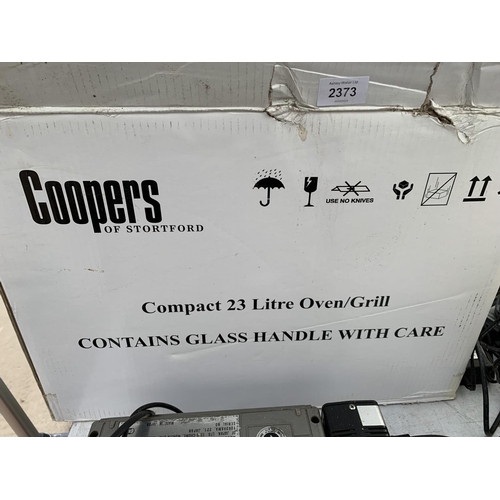 2373 - A BOXED COOPERS COMPACT 23 LITRE OVEN/GRILL