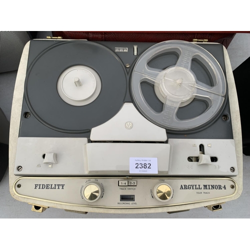 2382 - A BSR FIDELITY TAPE TO TAPE PLAYER