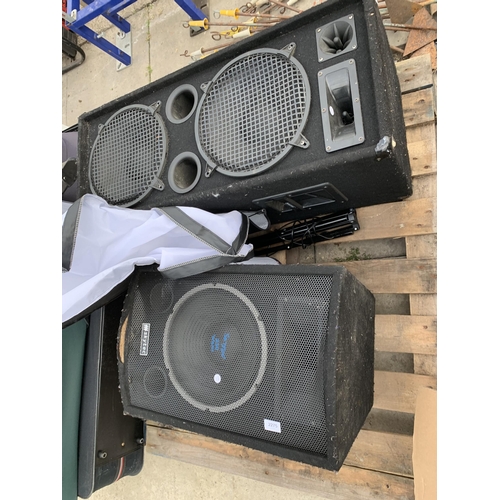 2275 - TWO LARGE DJ SPEAKERS