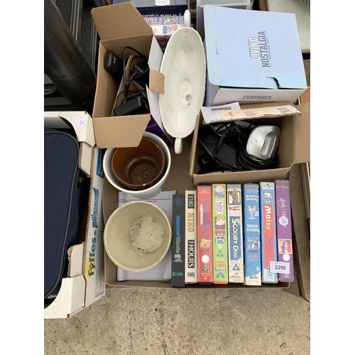 2290 - AN ASSORTMENT OF HOUSEHOLD CLEARANCE ITEMS TO INCLUDE CERAMICS AND GLASS WARE ETC