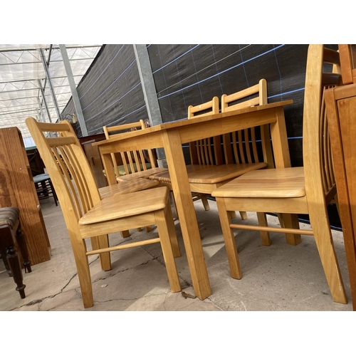 2890 - A MODERN WOOD BLOCK KITCHEN TABLE, 47X29.5