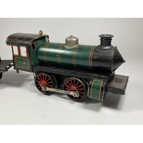 301 - A VINTAGE BING GERMAN RAILWAY I 48 LOCOMOTIVE AND TENDER