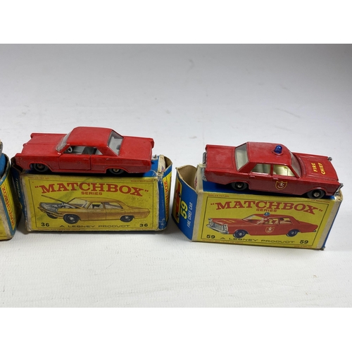 307 - A GROUP OF SEVEN VINTAGE BOXED MATCHBOX SERIES MODELS