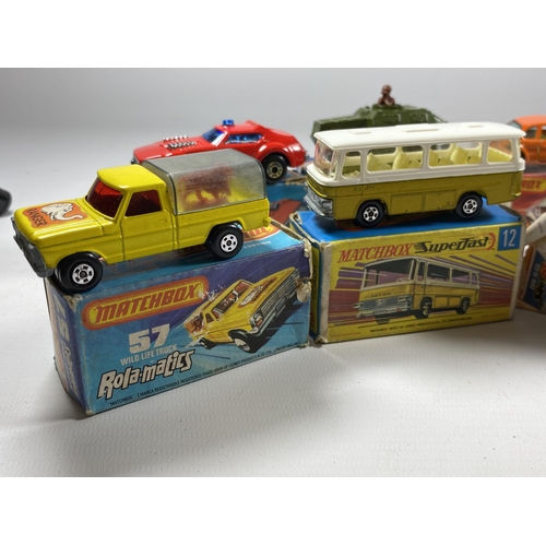 309 - A GROUP OF SEVEN BOXED MATCHBOX DIECAST MODELS TO INCLUDE ROLAMATIS & SUPERFAST EXAMPLES