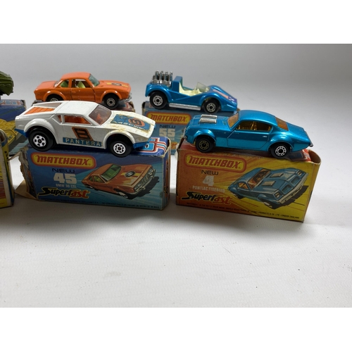 309 - A GROUP OF SEVEN BOXED MATCHBOX DIECAST MODELS TO INCLUDE ROLAMATIS & SUPERFAST EXAMPLES