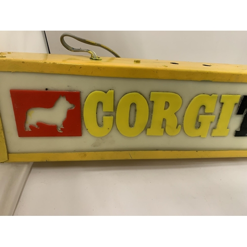 310A - A CORGI TOYS ILLUMINATED BOX SIGN, 68 X 17 X 10CM