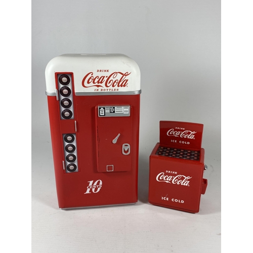 316 - TWO VINTAGE STYLE COCA COLA TOY MODELS